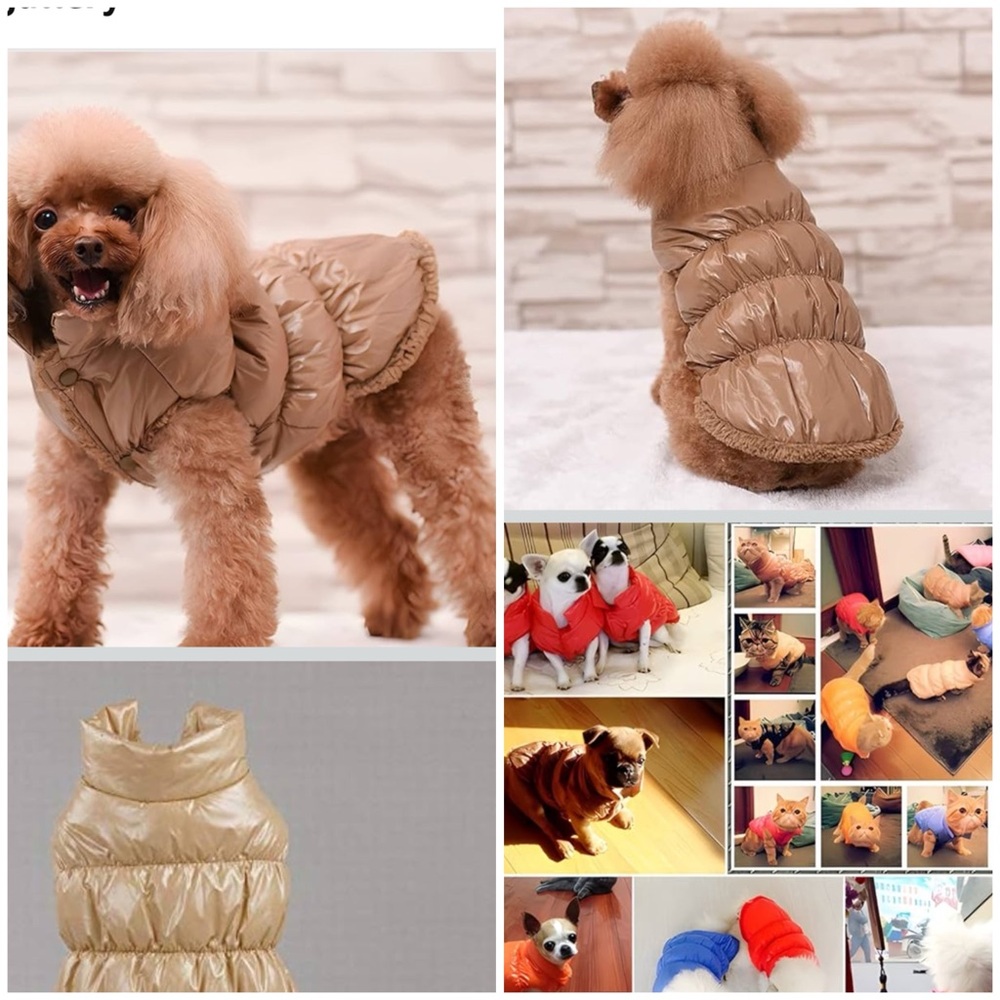 XL Brown Dog Jacket Coat Warm Puffer Vest
Winter Pet Clothes Cozy Large Dog - Picture 2 of 4